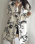 Helvano | Damen Langarm-Mantel mit Revers