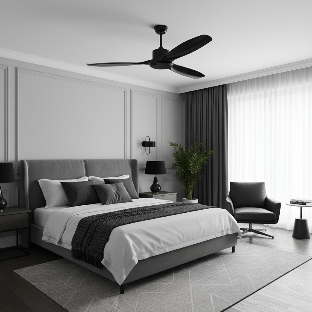 Helvano | Deckenventilator mit Fernbedienung &amp; Holzoptik