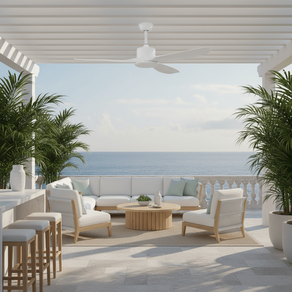 Helvano | Deckenventilator mit Fernbedienung &amp; Holzoptik