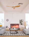 Helvano | Deckenventilator mit Fernbedienung & Holzoptik