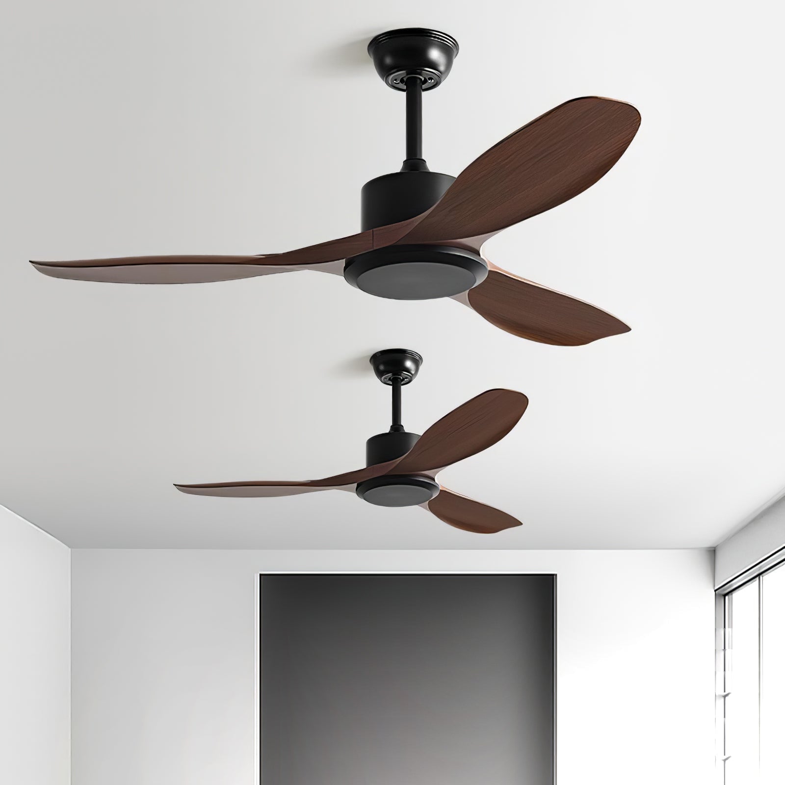 Helvano | Deckenventilator mit Fernbedienung &amp; Holzoptik