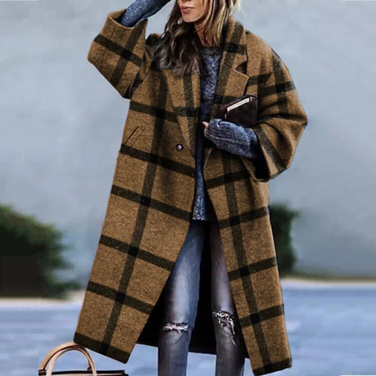 Helvano | Oversized Wintermantel mit Reverskragen für Damen