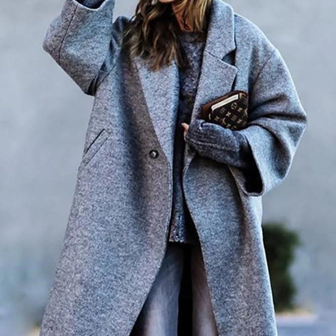 Helvano | Oversized Wintermantel mit Reverskragen für Damen