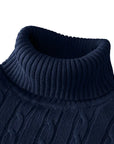 Helvano | Herren-Rollkragenpullover in Marineblau