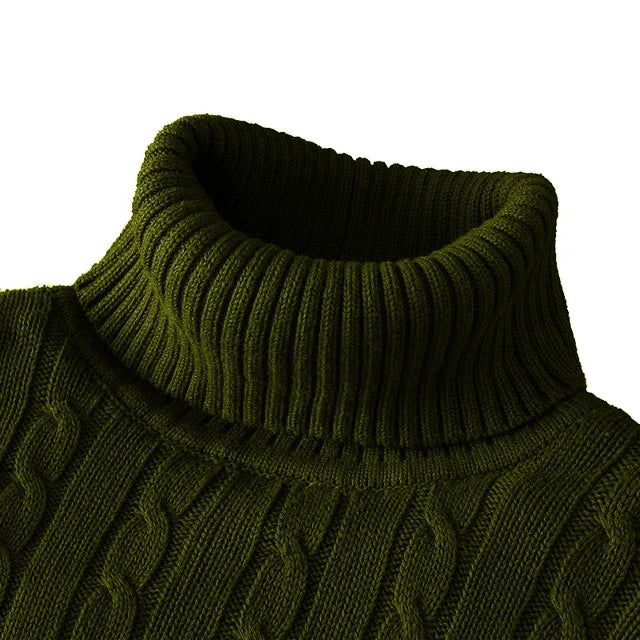 Helvano | Herren-Rollkragenpullover in Marineblau