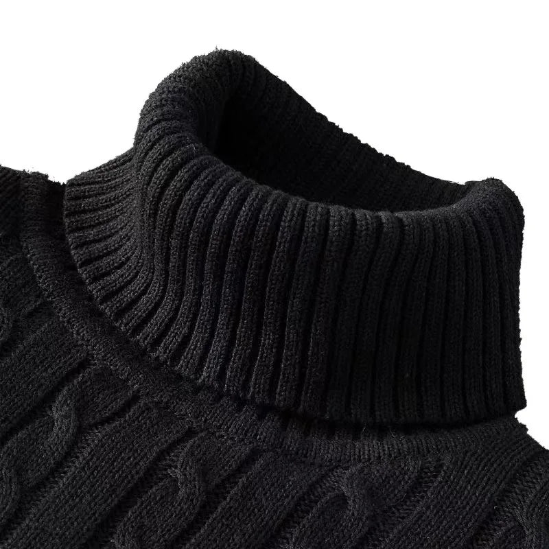 Helvano | Herren-Rollkragenpullover in Marineblau