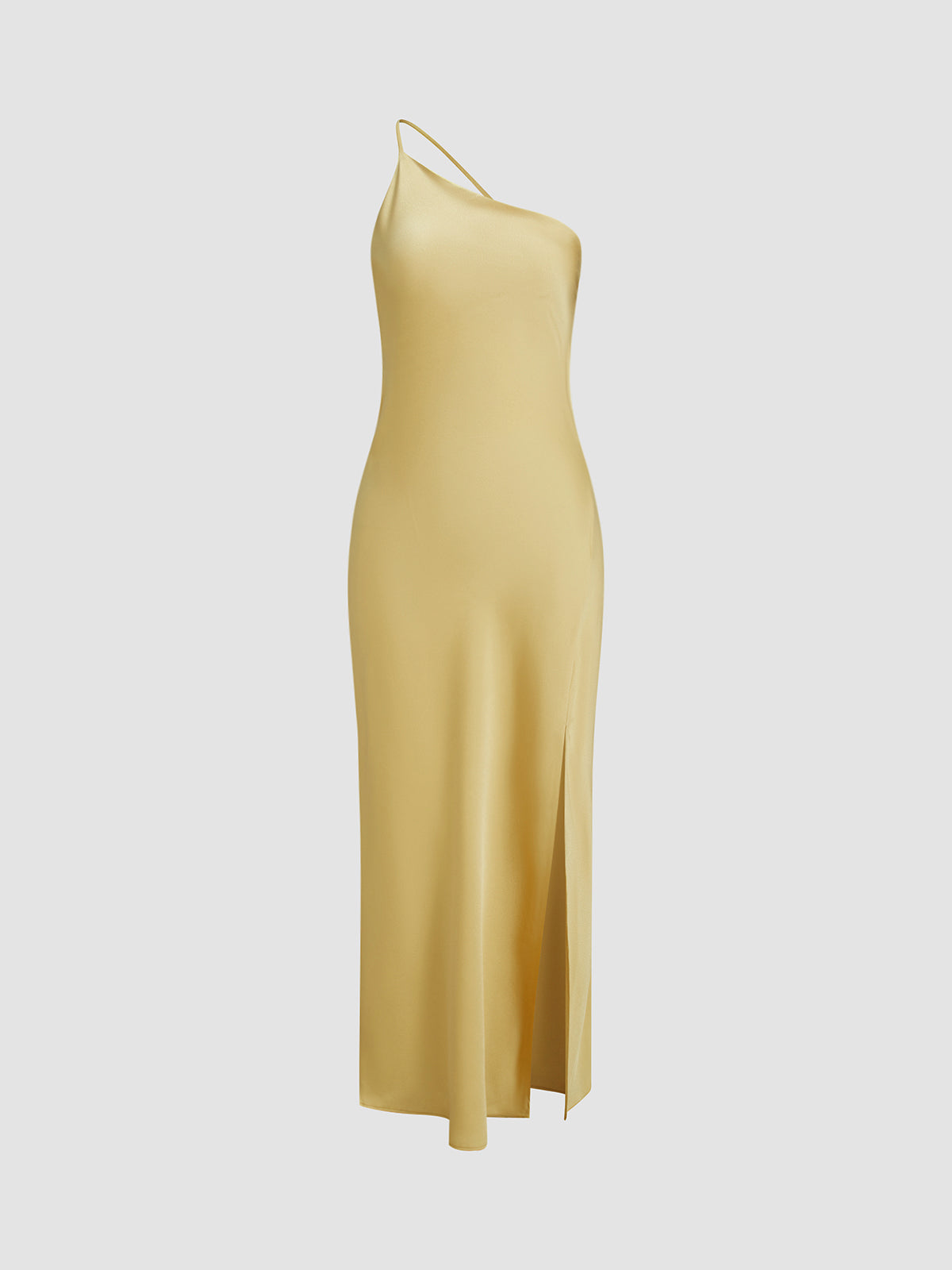 Helvano | Satin-Maxikleid mit Rückenschlitz für Damen
