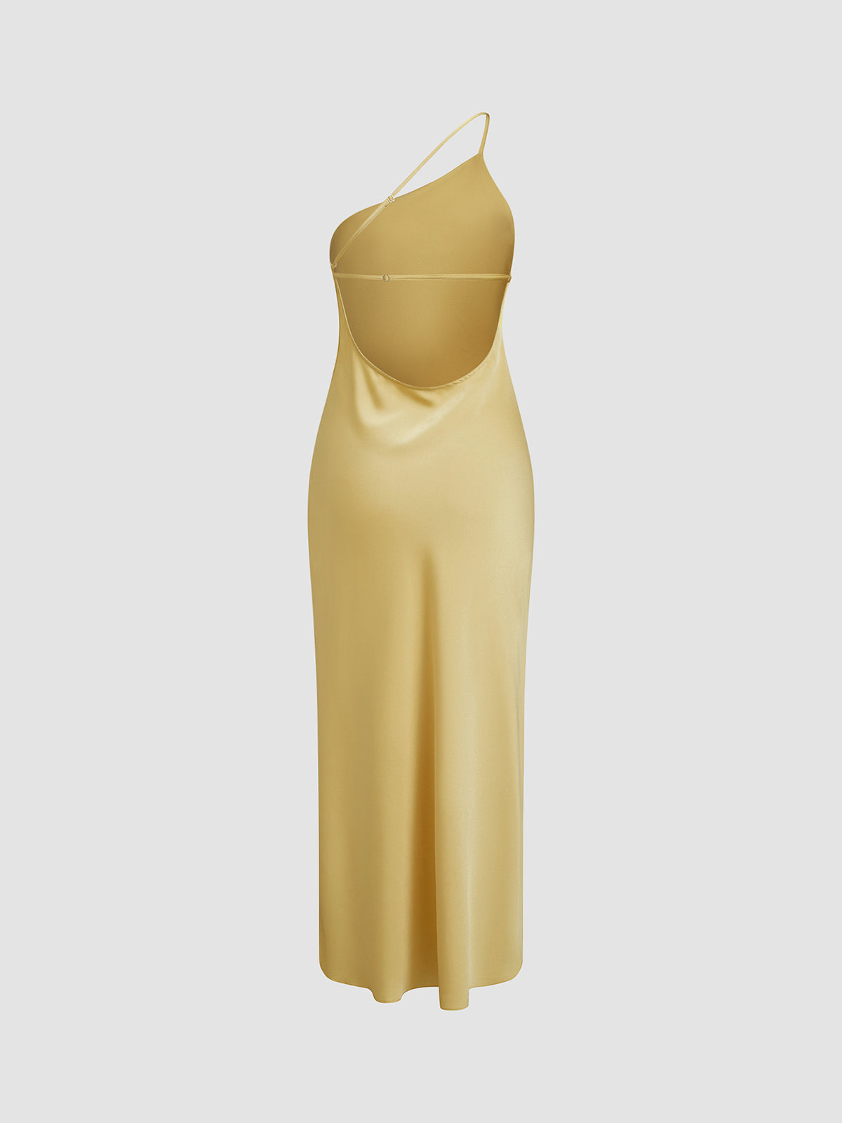 Helvano | Satin-Maxikleid mit Rückenschlitz für Damen