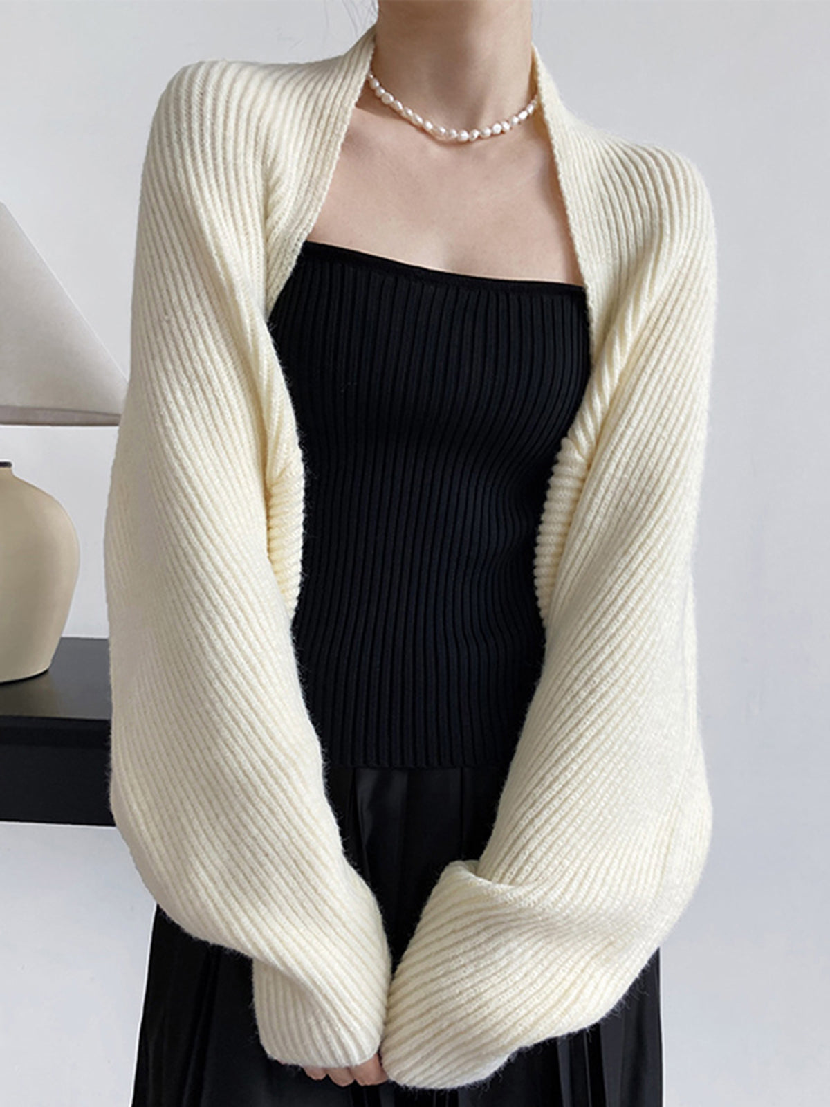 Helvano | Strick-Bolero mit langen Ärmeln für Damen