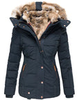 Helvano | Warme Winterjacke mit Fellkapuze für Damen