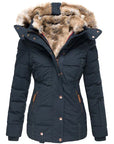 Helvano | Warme Winterjacke mit Fellkapuze für Damen