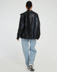 Helvano | Oversized Lederjacke für Damen