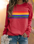 Helvano | Weicher Pullover mit Regenbogenmuster für Damen