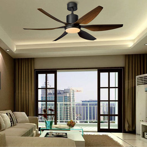 Helvano | LED-Deckenventilator mit Licht, Semi-Flush