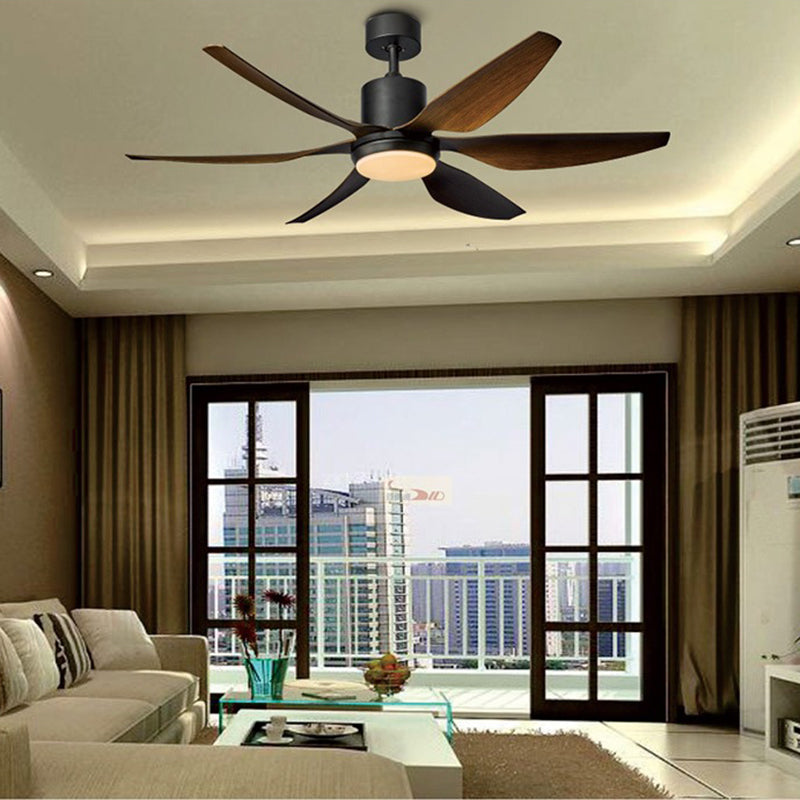 Helvano | LED-Deckenventilator mit Licht, Semi-Flush