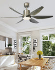 Helvano | LED-Deckenventilator mit Licht, Semi-Flush
