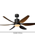 Helvano | LED-Deckenventilator mit Licht, Semi-Flush