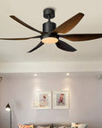 Helvano | LED-Deckenventilator mit Licht, Semi-Flush