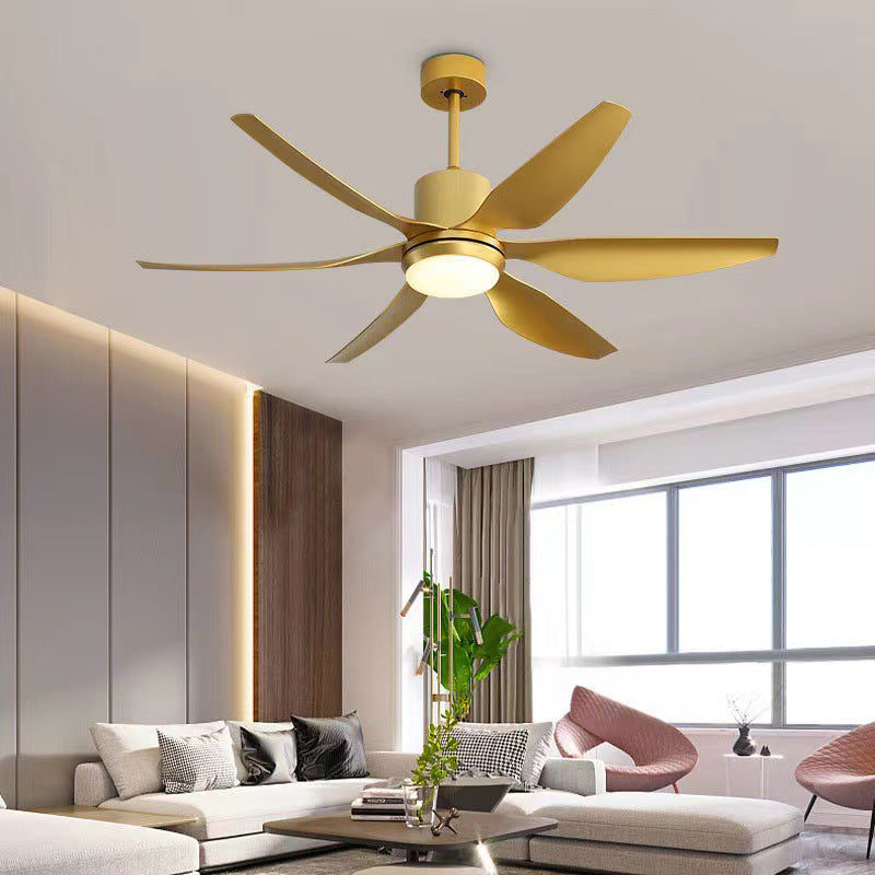 Helvano | LED-Deckenventilator mit Licht, Semi-Flush