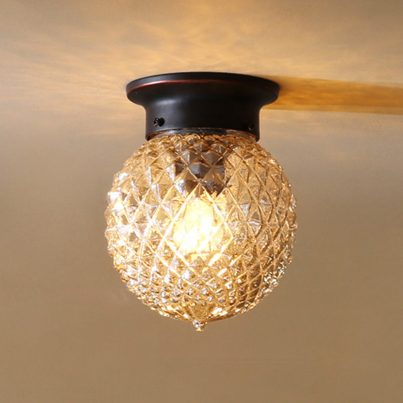 Helvano | Deckenleuchte mit Glaskugel im Vintage-Stil