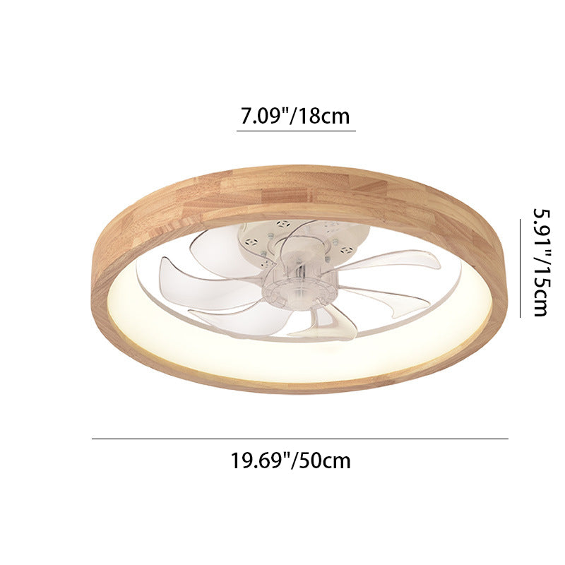 Helvano | Deckenventilator mit LED-Licht und Holzoptik
