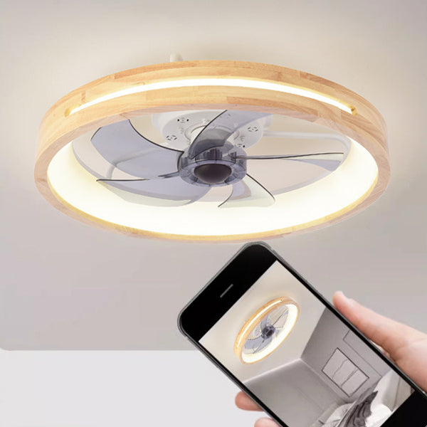 Helvano | Deckenventilator mit LED-Licht und Holzoptik