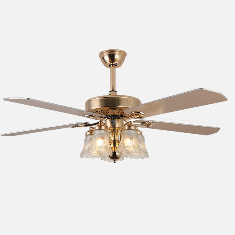 Helvano | Deckenventilator mit Licht im Landhausstil, 5-flammig