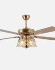 Helvano | Deckenventilator mit Licht im Landhausstil, 5-flammig