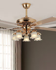 Helvano | Deckenventilator mit Licht im Landhausstil, 5-flammig