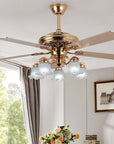 Helvano | Deckenventilator mit Licht im Landhausstil, 5-flammig