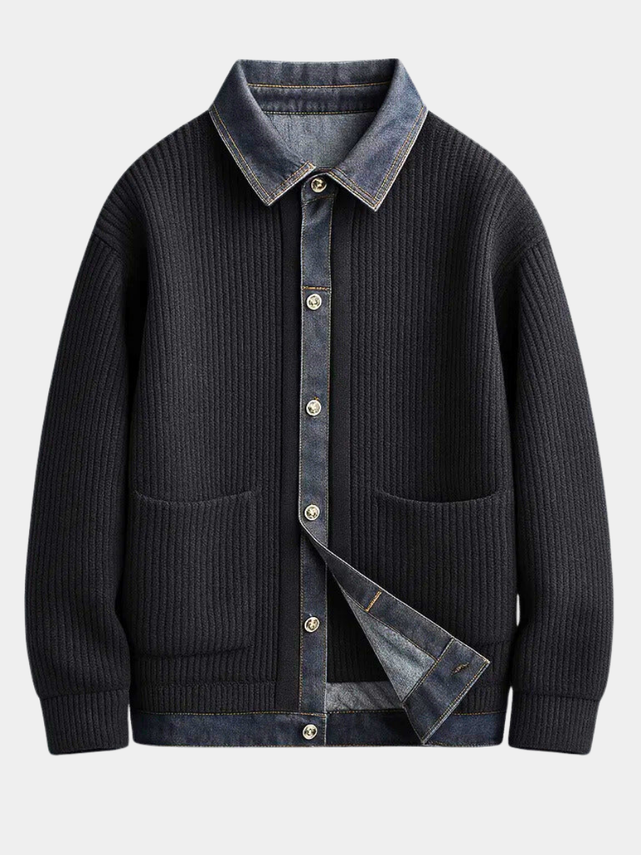 Helvano | Jeansjacke mit Strick für Herren