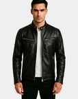 Helvano | Slim-Fit Bikerjacke für Herren