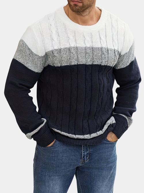 Helvano | Strickpullover mit Farbblöcken für Herren