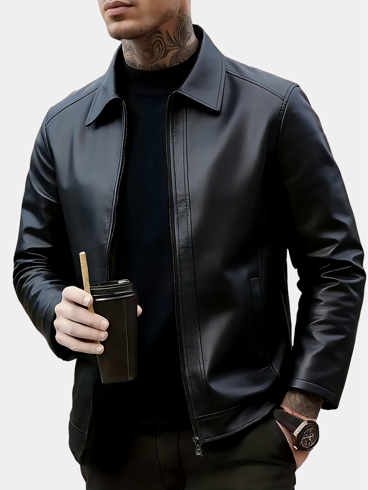Helvano | Klassische Lederjacke für Herren