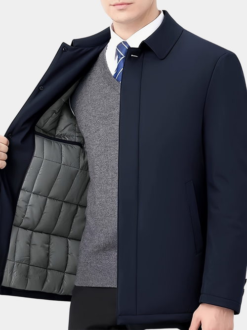 Helvano | Herren Blazer mit Reverskragen und Reissverschluss