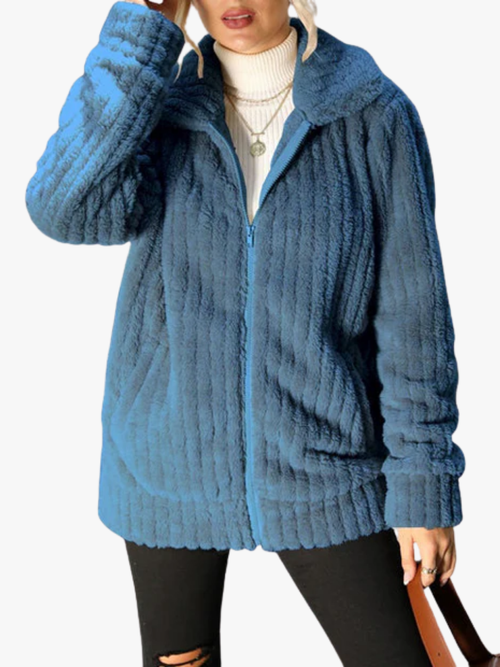 Helvano | Flauschiger Teddy-Mantel für Damen