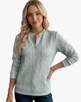 Helvano | Strukturierte Zip-Sweatjacke für Damen