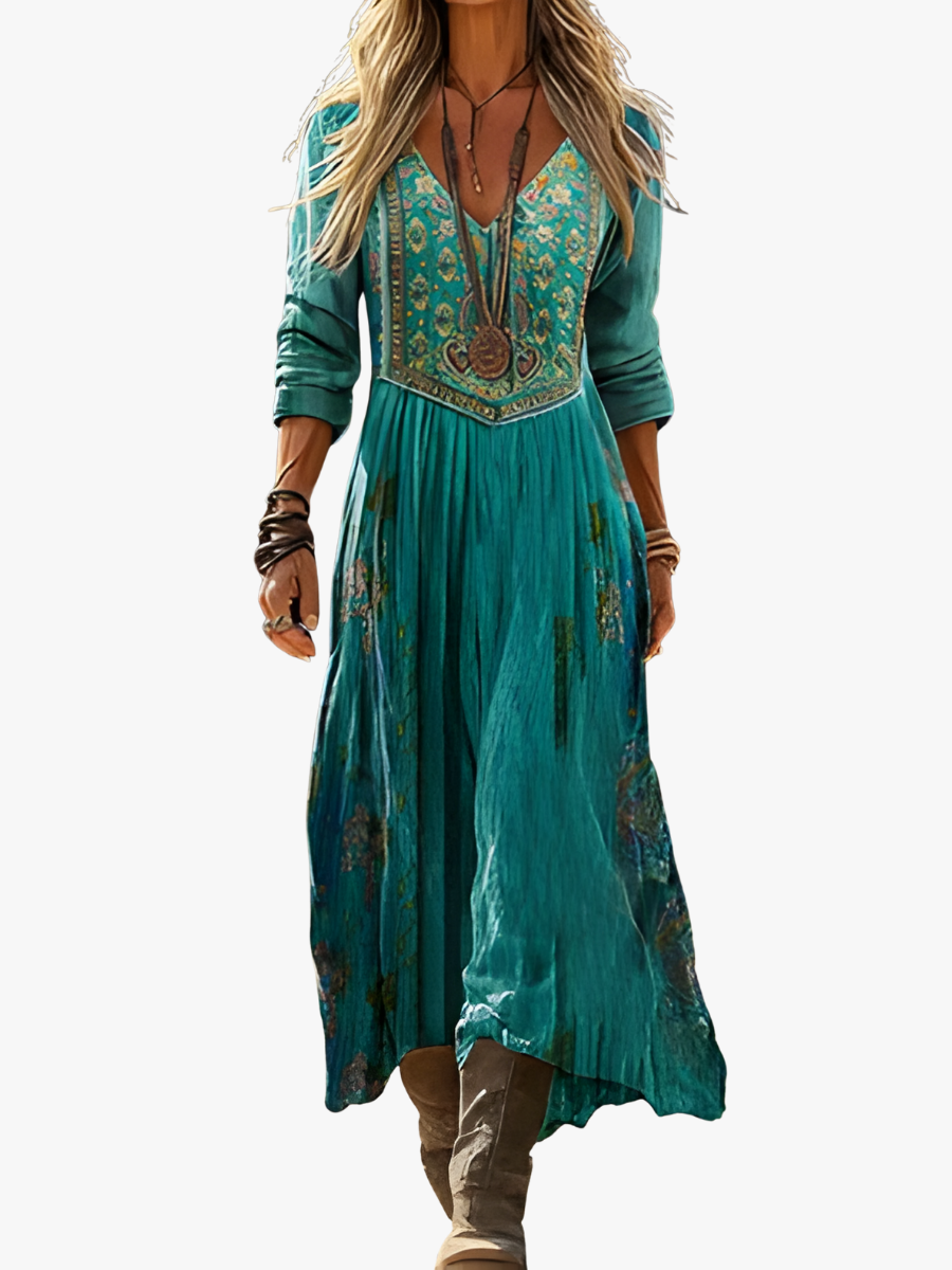 Helvano | Vintage Blumenkleid für Damen