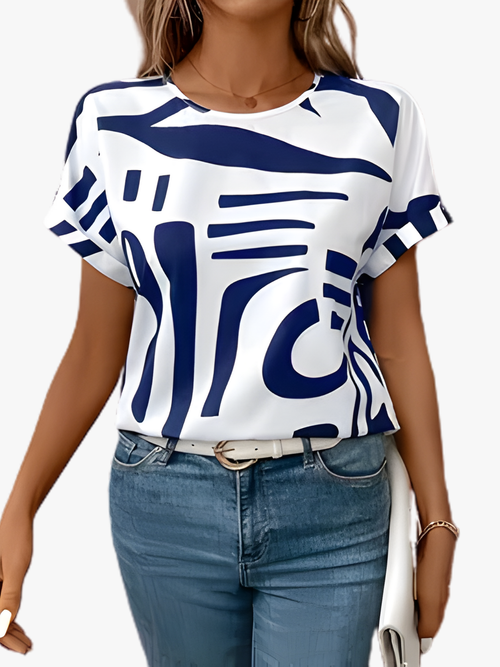 Helvano | Damen T-Shirt mit abstraktem Print