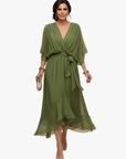 Helvano | Chiffon-Kleid mit V-Ausschnitt für Damen