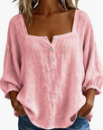 Helvano | Bluse mit eckigem Kragen für Damen