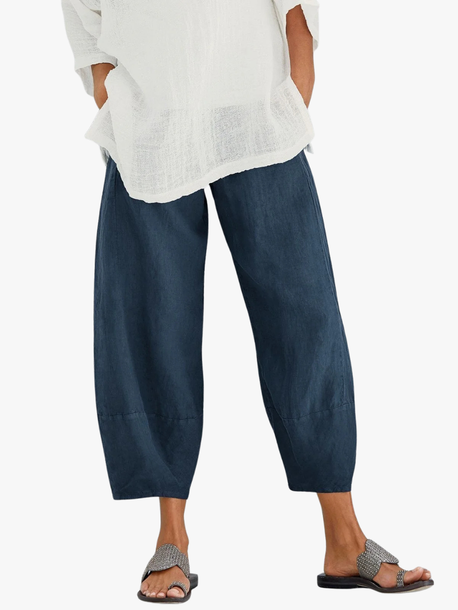 Helvano | Cropped Baumwollhose für Damen
