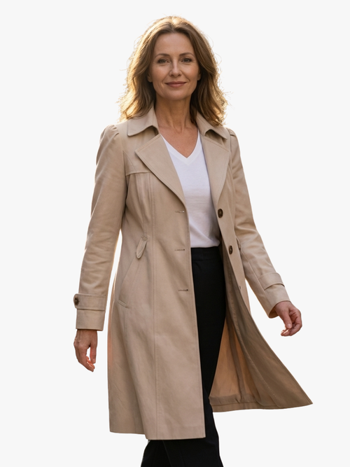 Helvano | Eleganter langer Mantel für Damen