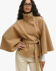 Helvano | Cape-Mantel mit Gürtel für Damen