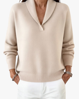 Helvano | Oversized Pullover mit V-Ausschnitt für Damen
