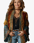 Helvano | Boho-Samtjacke für Damen