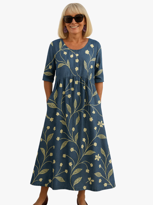 Helvano | Midikleid mit Blumenmuster für Damen
