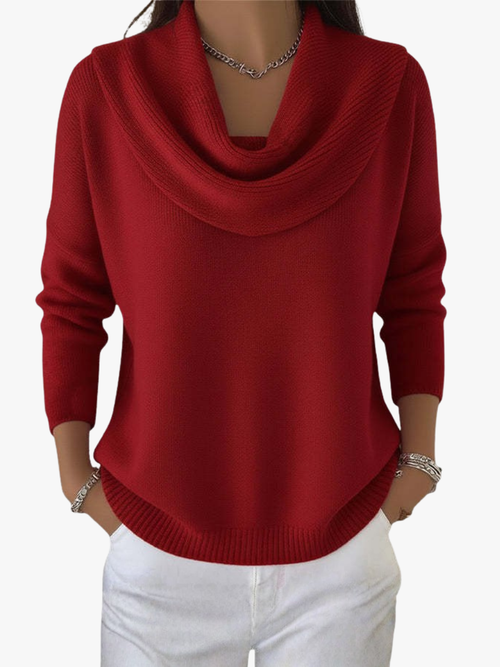 Helvano | Damenpullover mit gracilem Kragen