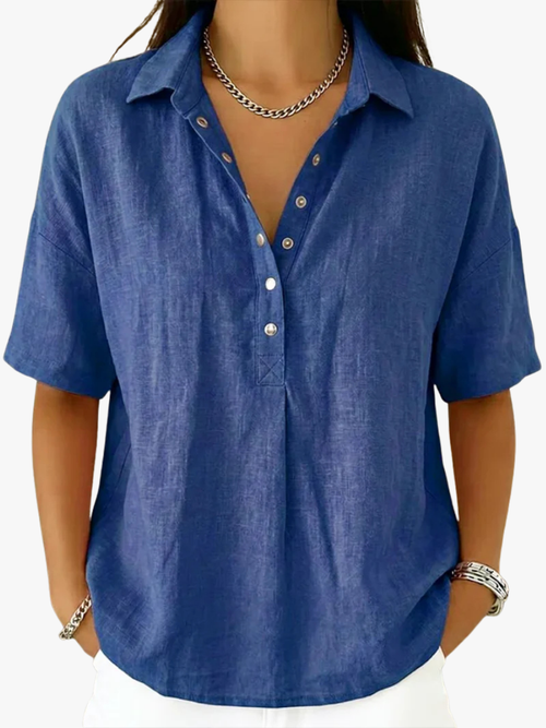 Helvano | V-Ausschnitt Bluse für Damen