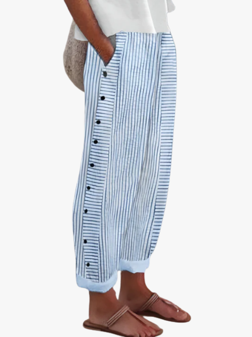 Helvano | Fliessende gestreifte Hose für Damen